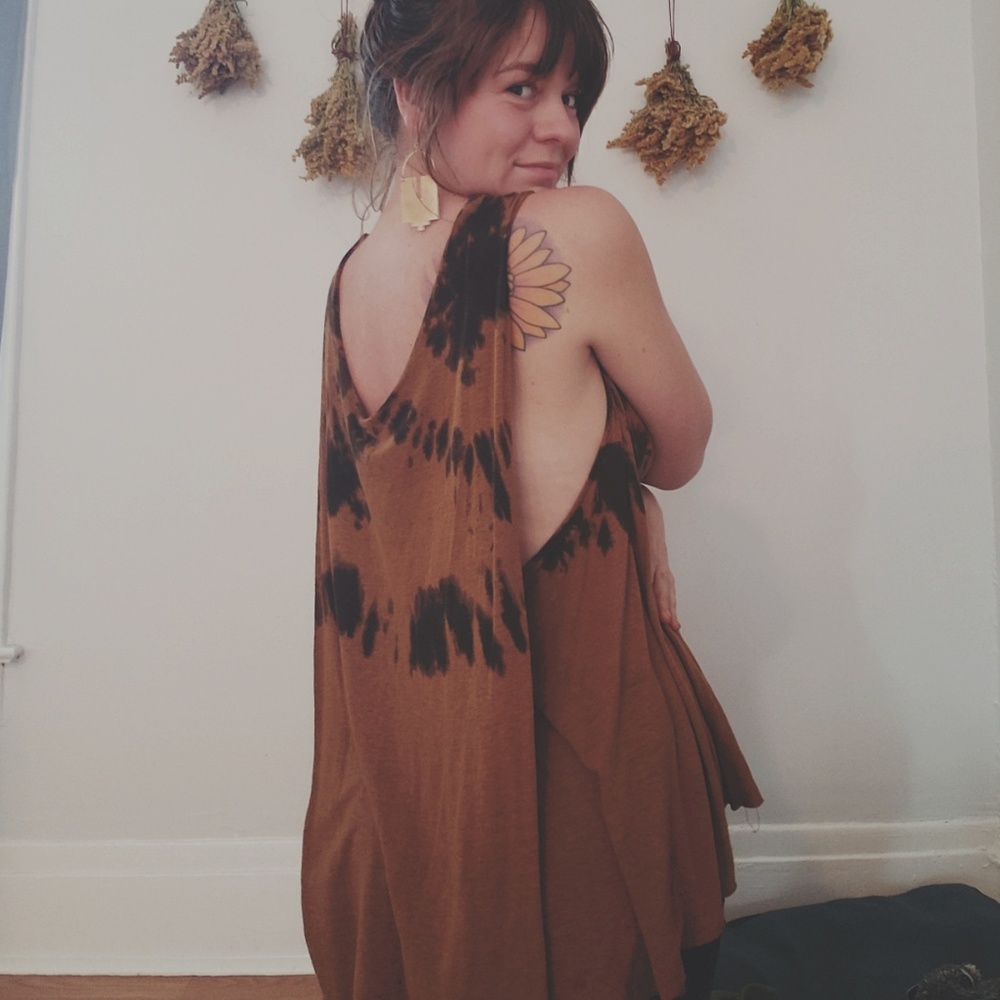 Free people tye dye cape tank